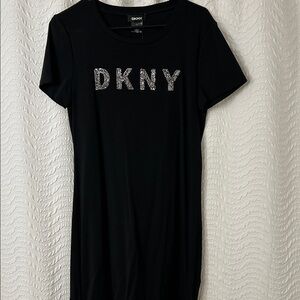 DKNY Black Dress with Sparkling Silver Logo